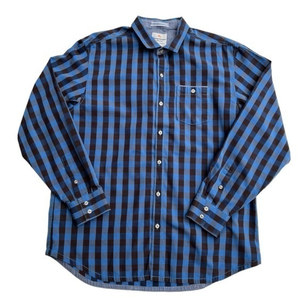 Tommy Bahama Plaid Men's Button Down Shirt Size Large‎